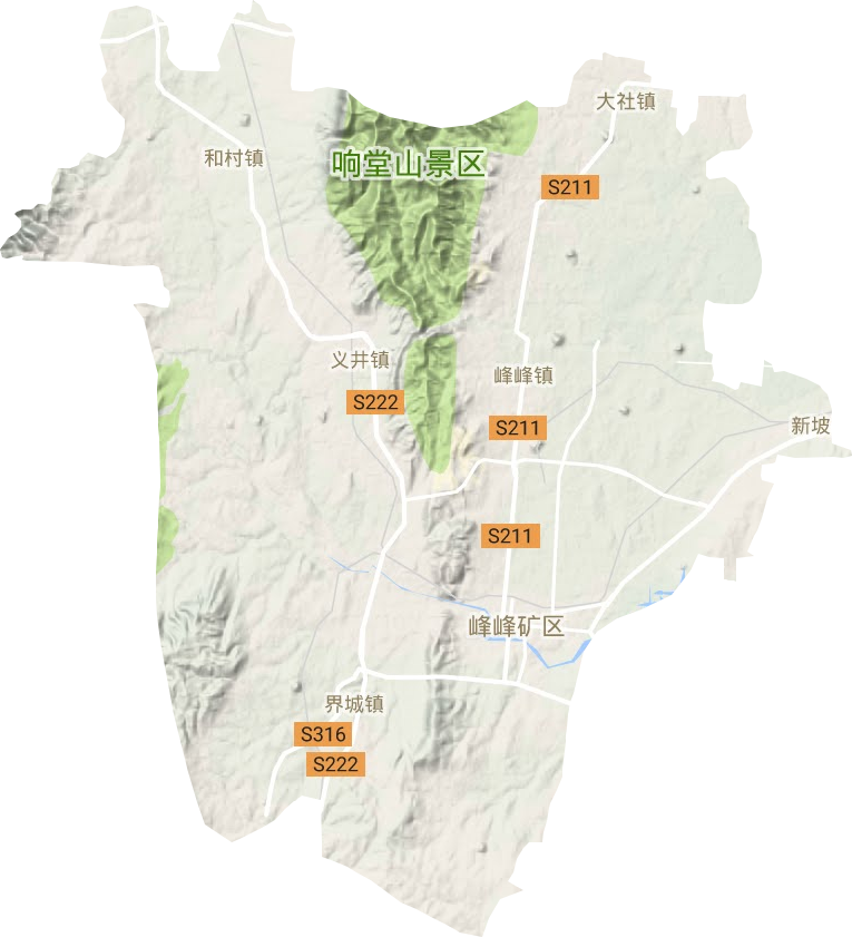 峰峰矿区地形地图