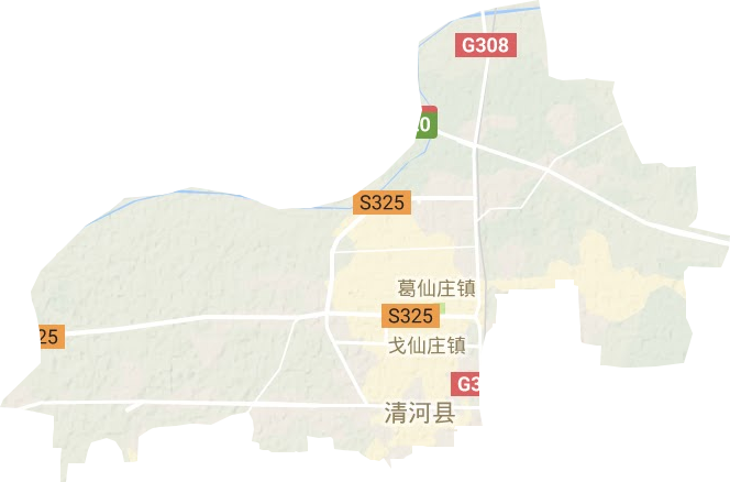 葛仙庄镇地形地图