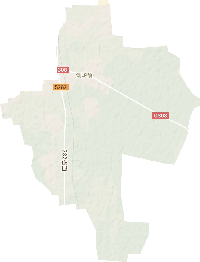 谢炉镇地形地图
