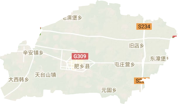 肥乡区地形地图