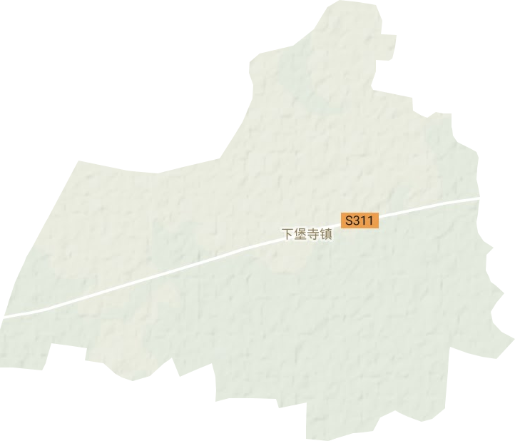 下堡寺镇地形地图