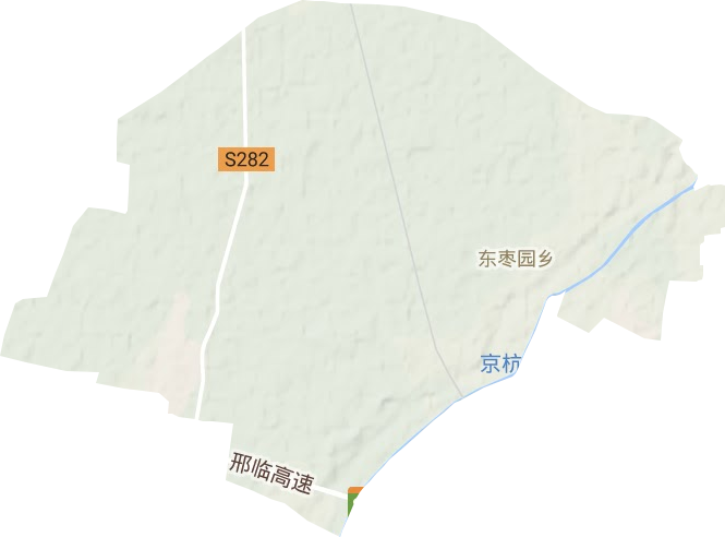 东枣园乡地形地图