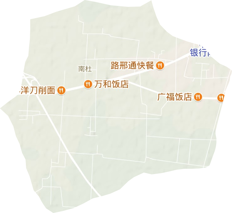 南杜街道地形地图