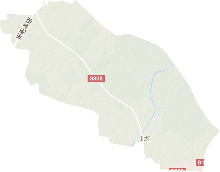北胡街道地形地图