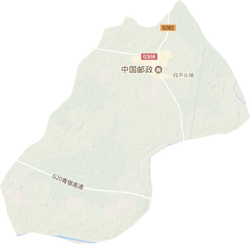段芦头镇地形地图