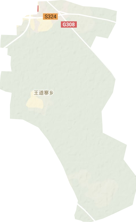 王道寨乡地形地图