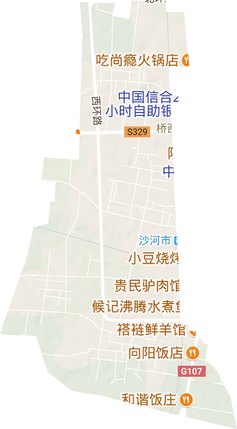 桥西街道地形地图