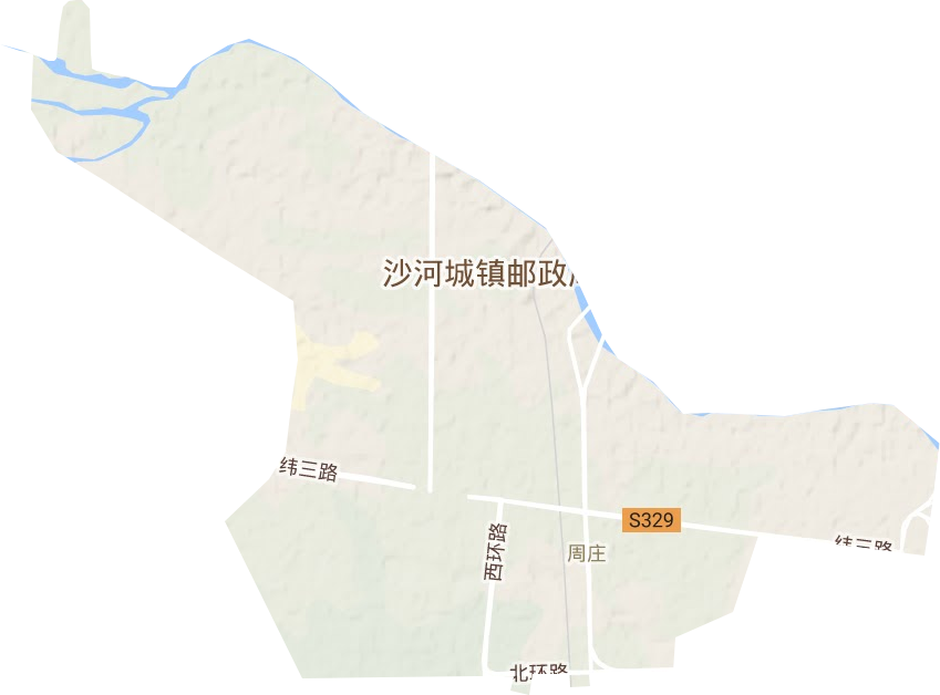 周庄街道地形地图