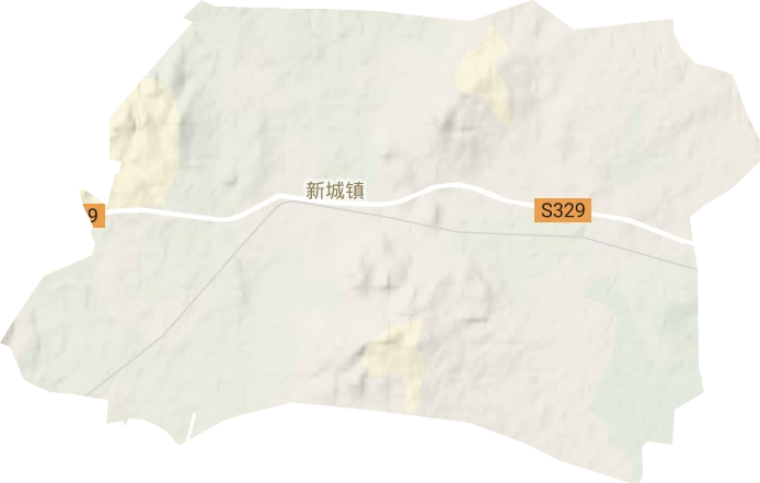 新城镇地形地图