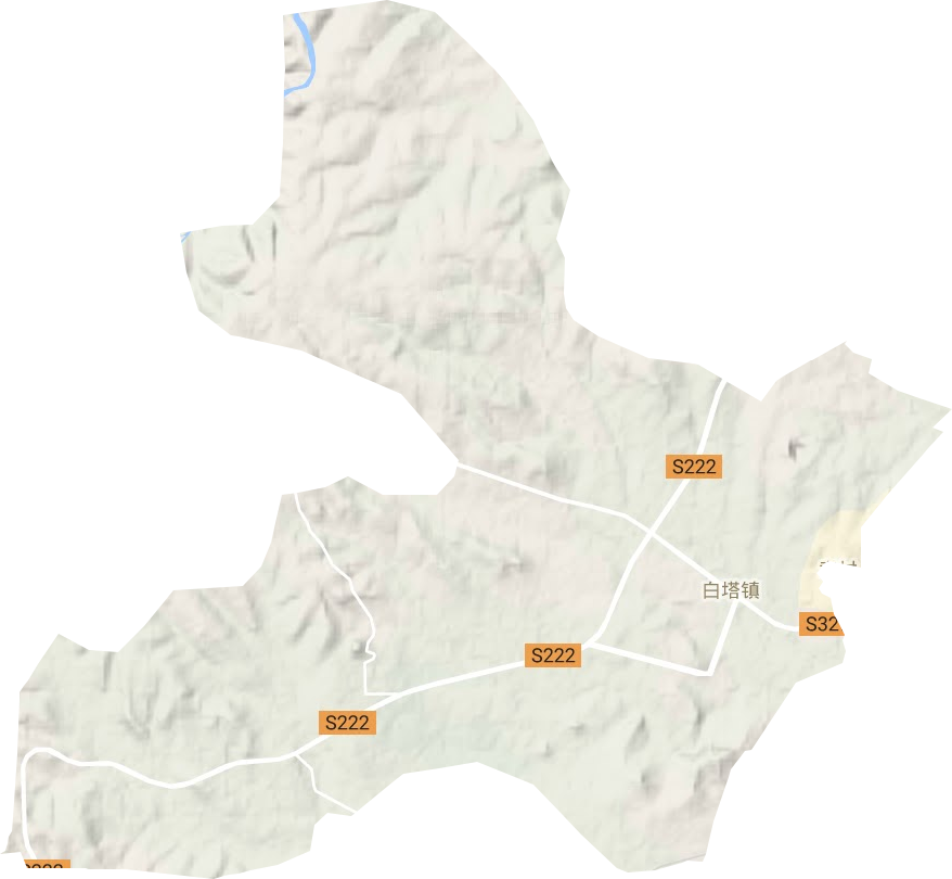 白塔镇地形地图