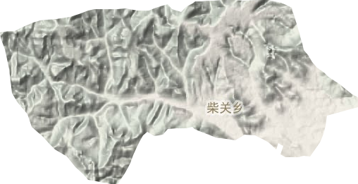 柴关乡地形地图