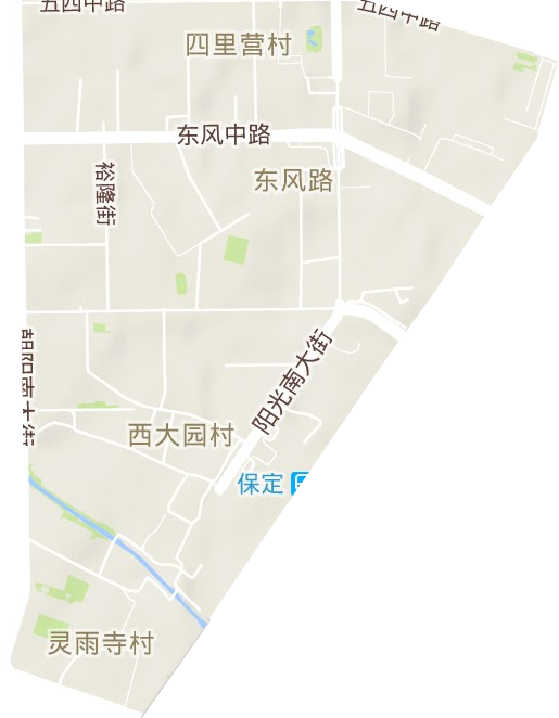 东风街道地形地图