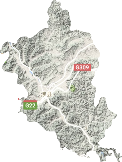 涉县地形地图