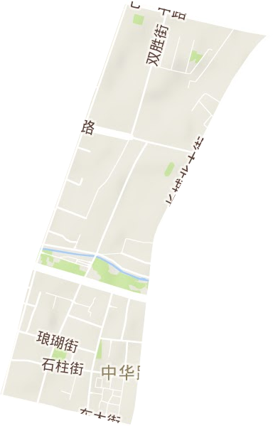 中华路街道地形地图