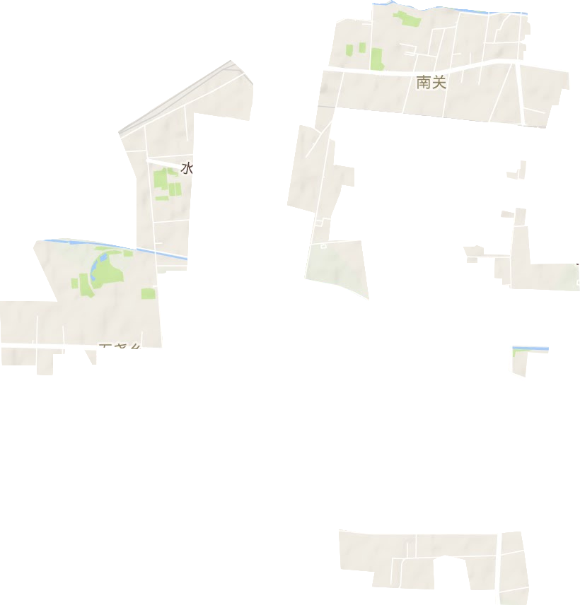 南关街道地形地图