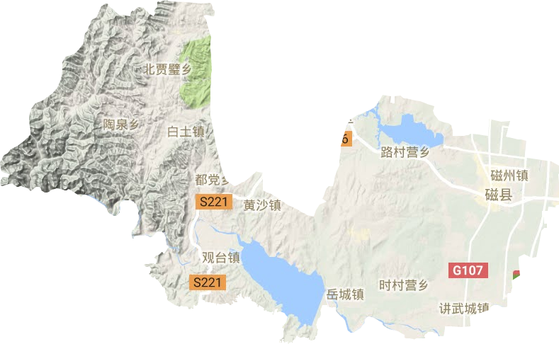 磁县地形地图