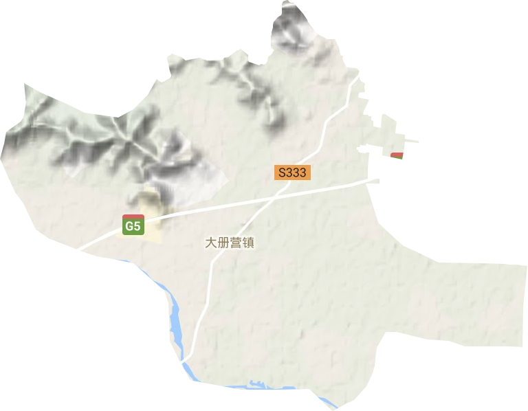 大册营镇地形地图