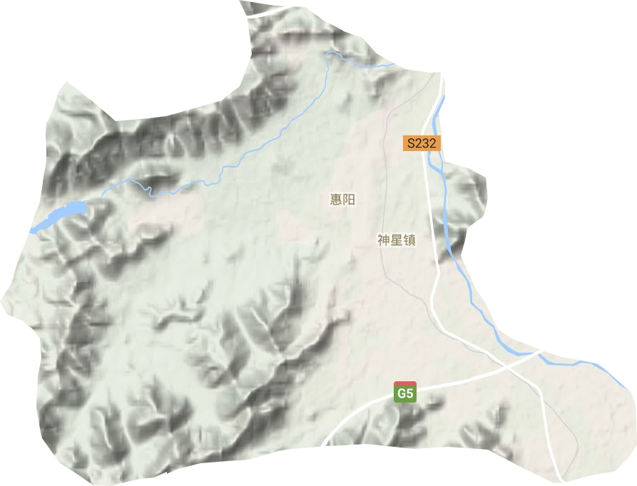 神星镇地形地图
