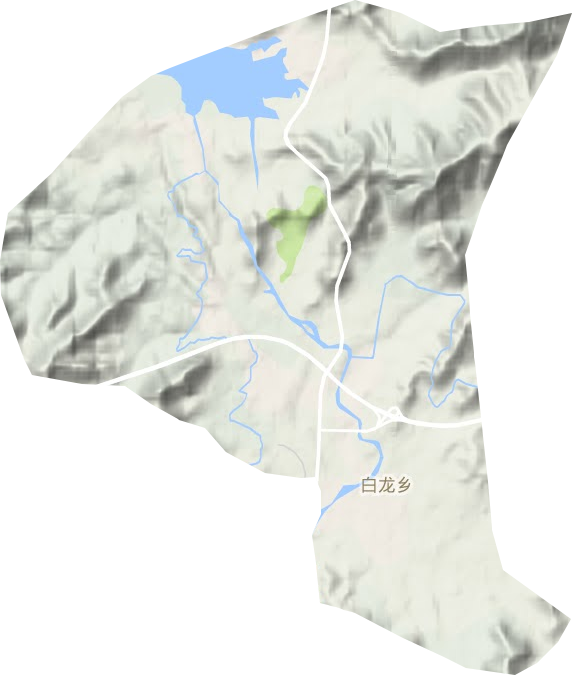白龙乡地形地图