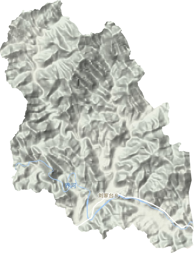 刘家台乡地形地图