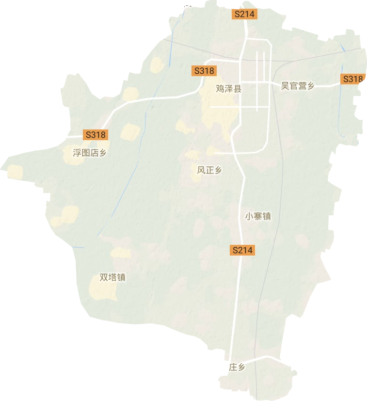 鸡泽县地形地图