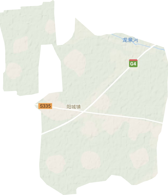 阳城镇地形地图