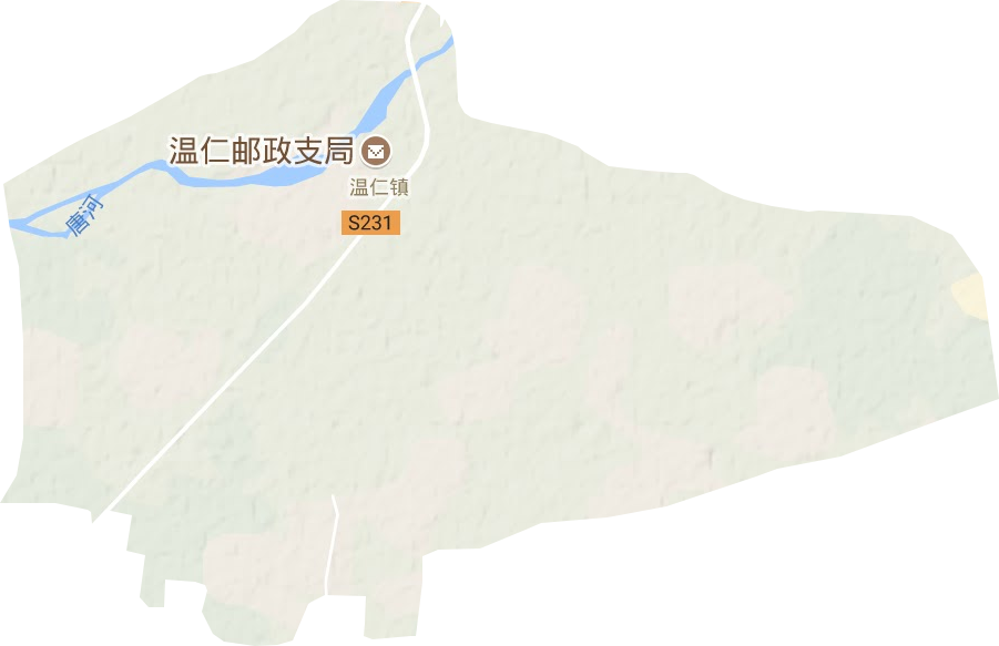 温仁镇地形地图