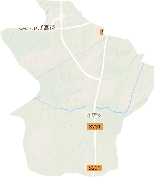 北店乡地形地图