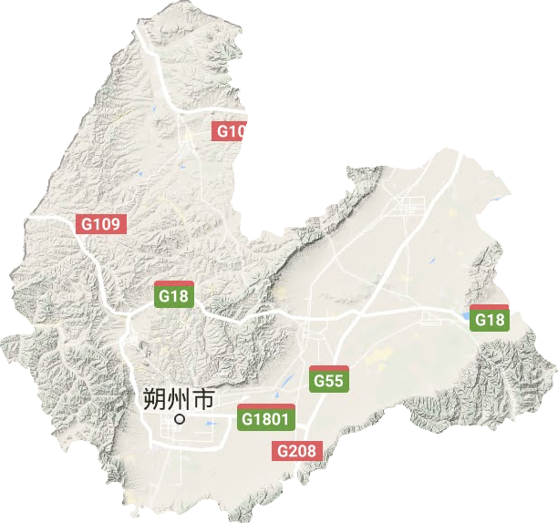 朔州市地形地图