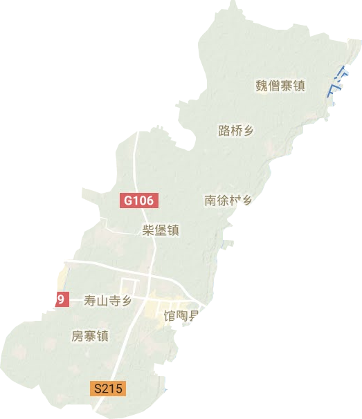 馆陶县地形地图