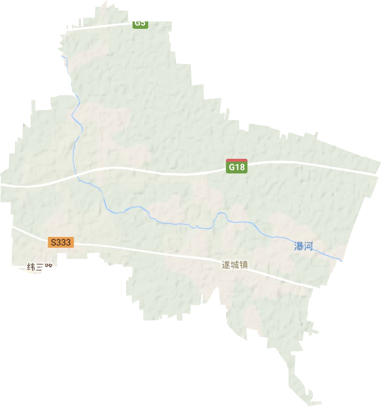 遂城镇地形地图