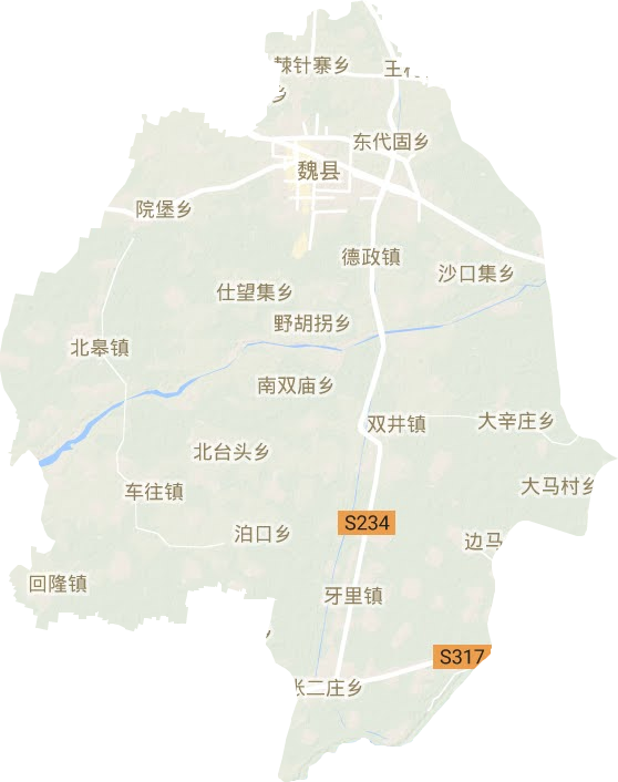 魏县地形地图