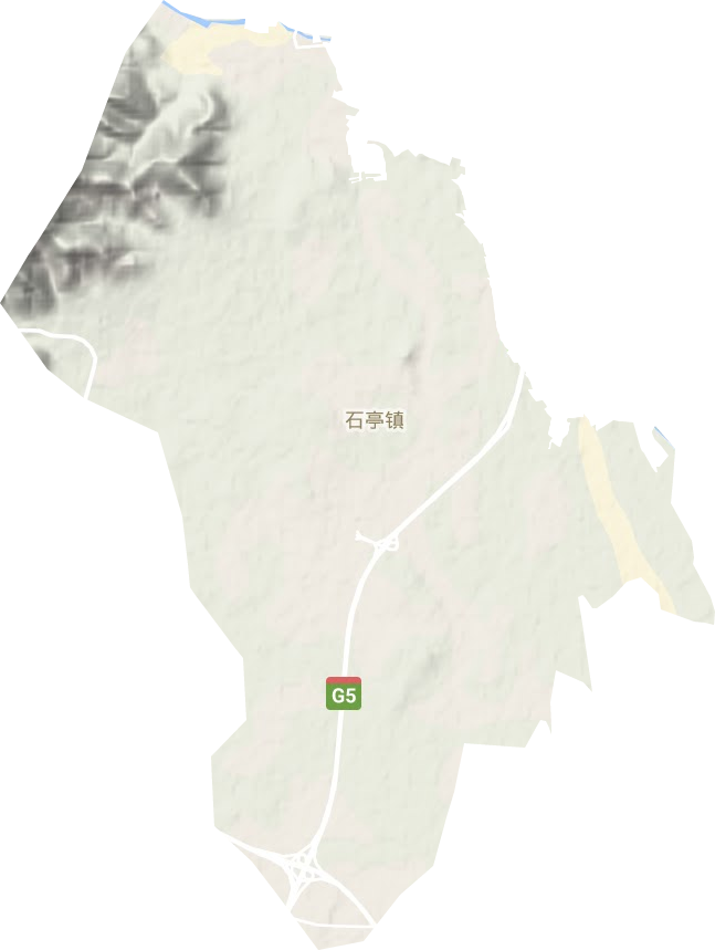 石亭镇地形地图