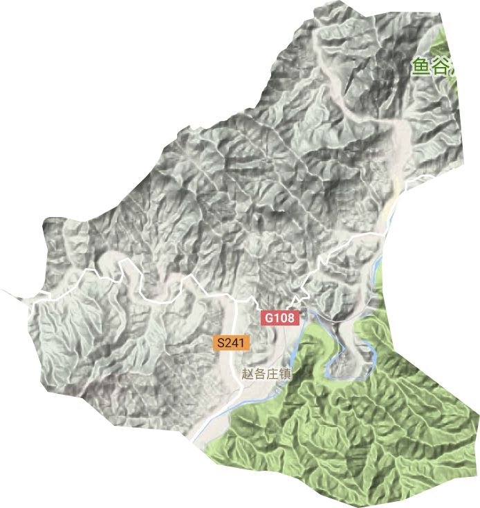 赵各庄镇地形地图