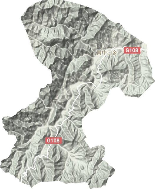 其中口乡地形地图