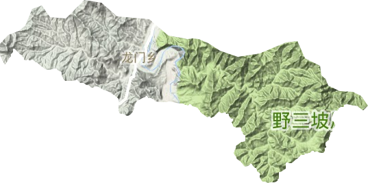 龙门乡地形地图
