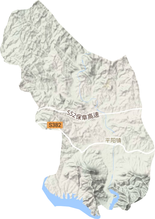 平阳镇地形地图