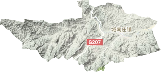 城南庄镇地形地图