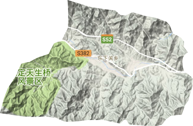 天生桥镇地形地图