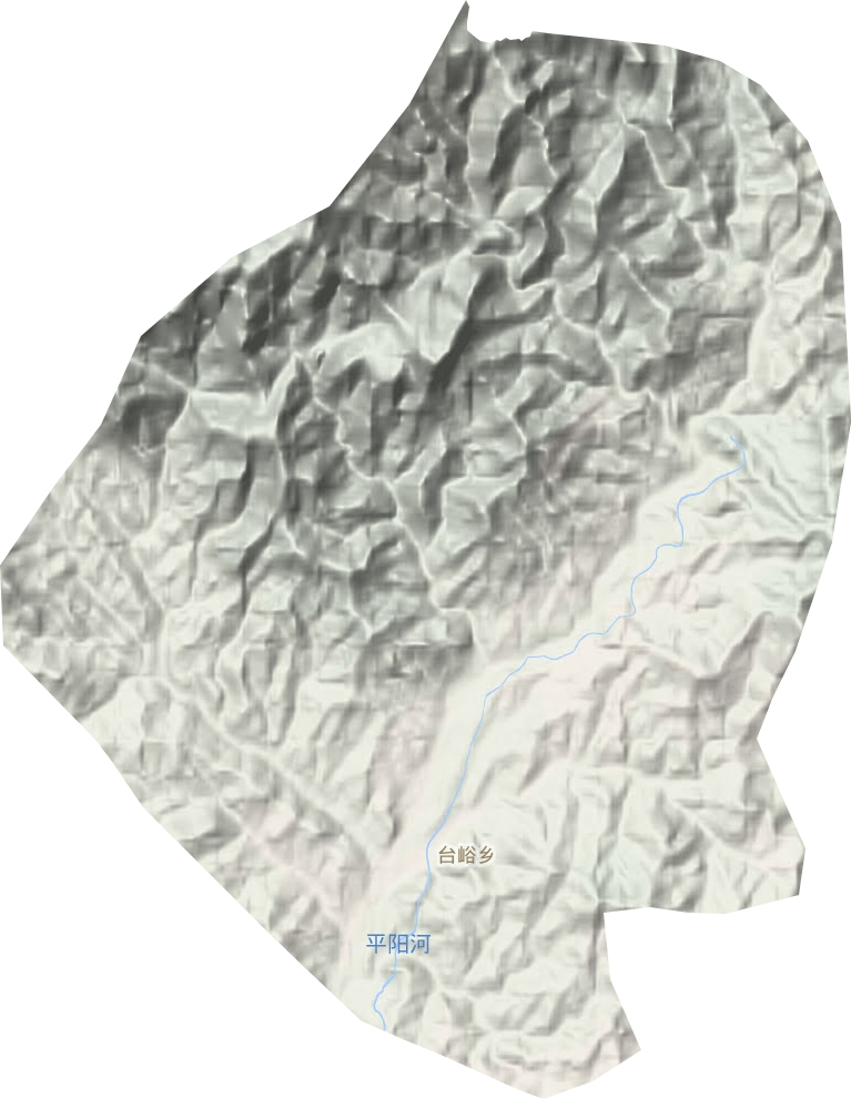 台峪乡地形地图