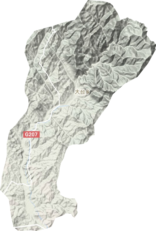 大台乡地形地图