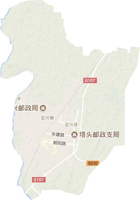 定兴镇地形地图