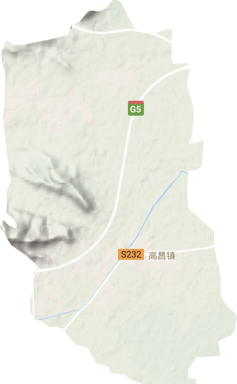 高昌镇地形地图