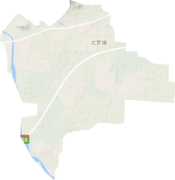 北罗镇地形地图