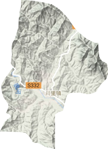川里镇地形地图