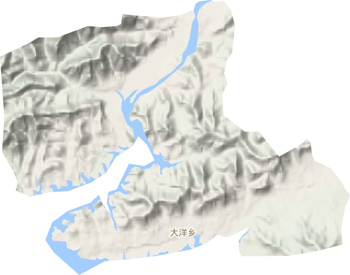 大洋乡地形地图