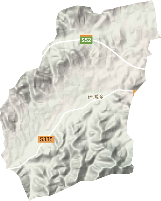 迷城乡地形地图