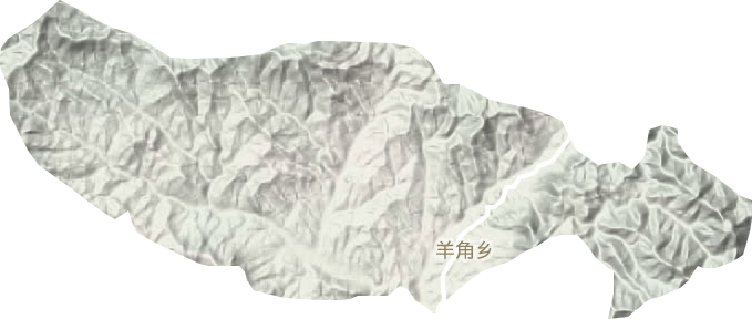 羊角乡地形地图