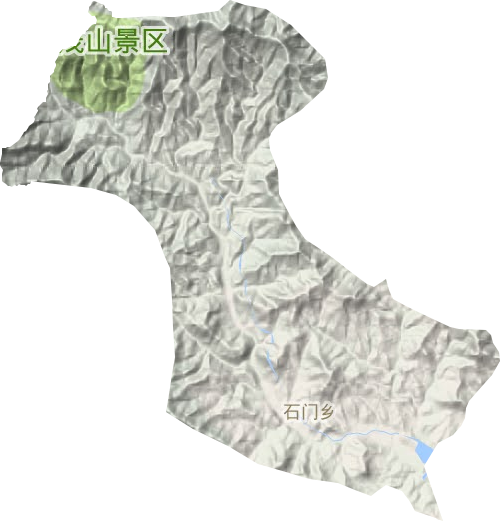 石门乡地形地图