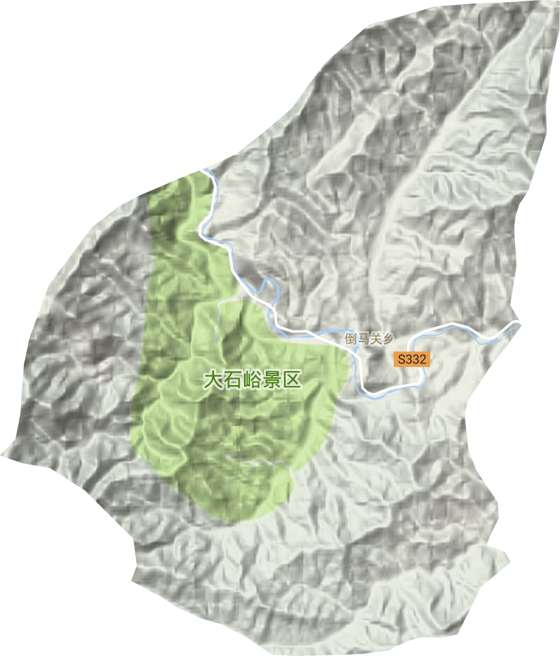 倒马关乡地形地图